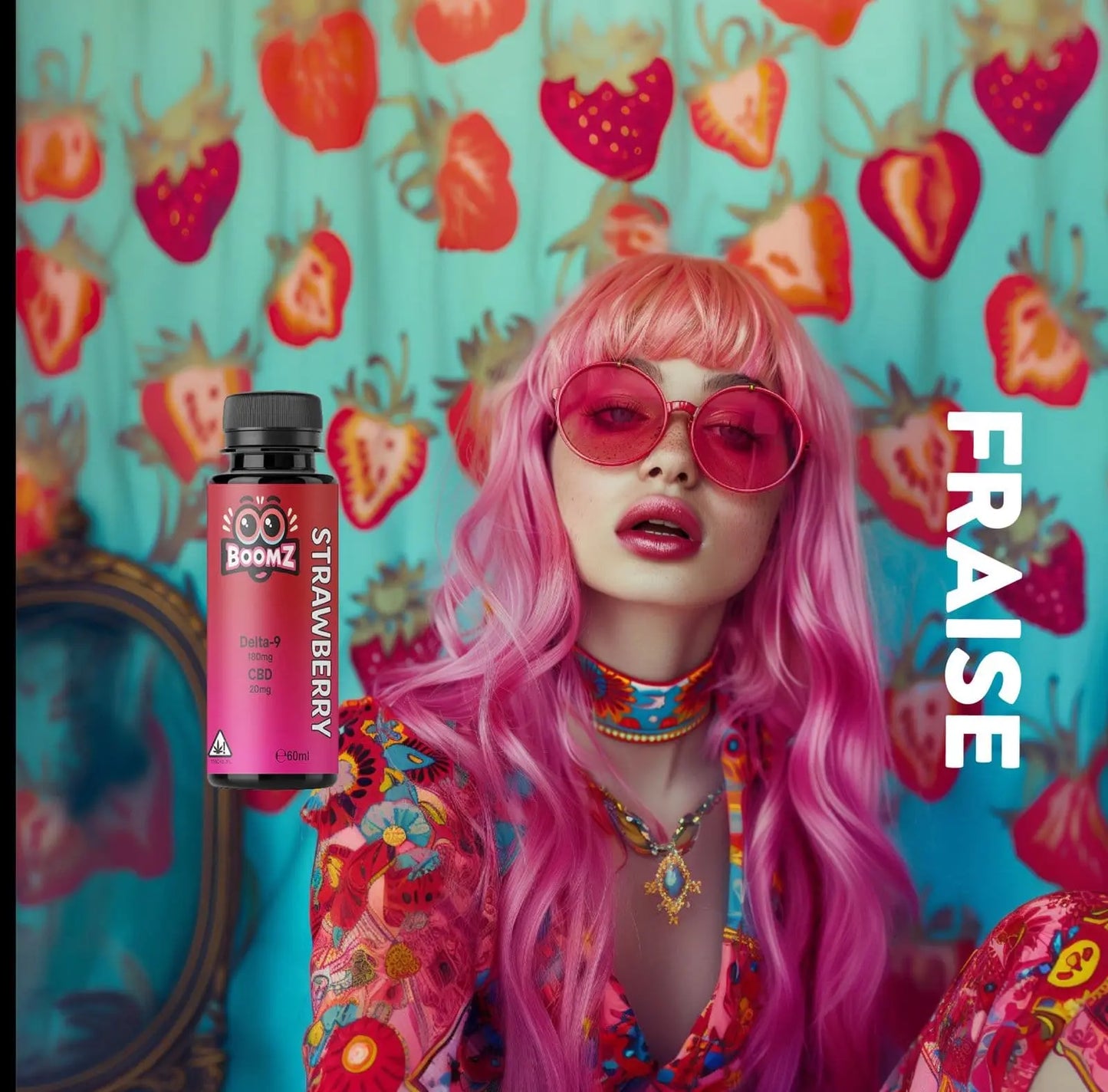 Sirop Delta-9 THC Boomz Strawberry R-Labs