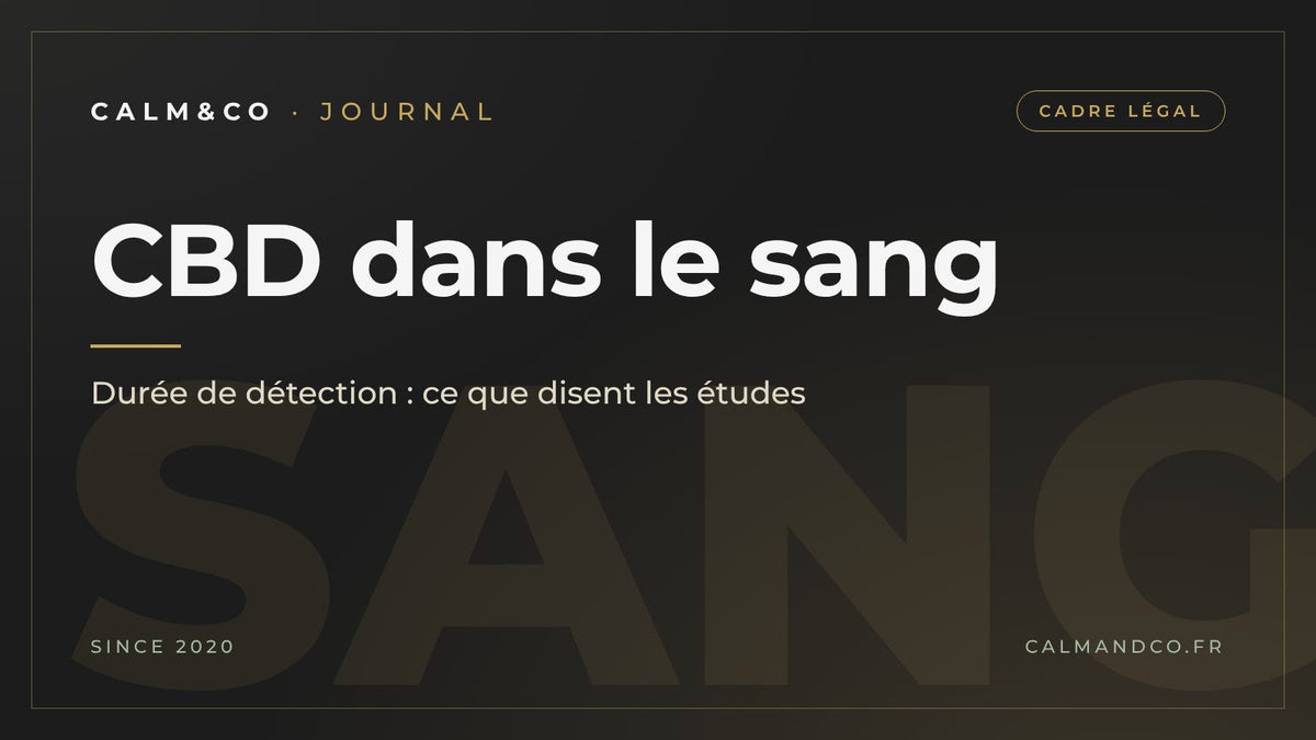 CBD dans le sang : durée de détection, article du Journal Calm&Co Image