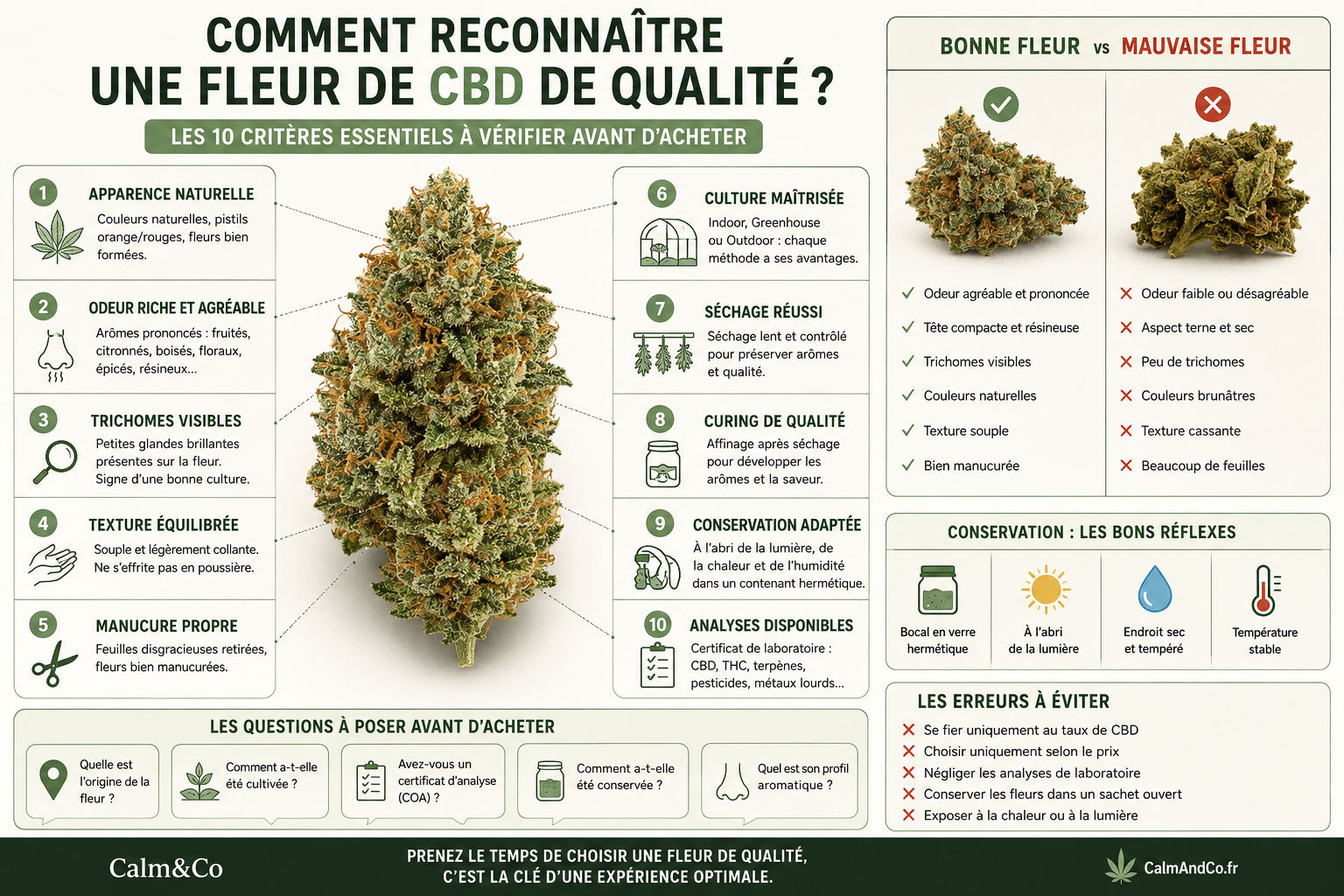 Comment reconnaître une fleur de CBD de qualité ? Le guide complet avant d'acheter