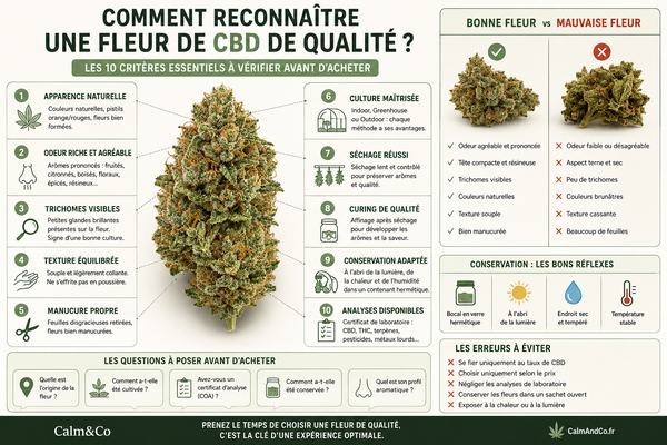 Comment reconnaître une fleur de CBD de qualité ? Le guide complet avant d'acheter