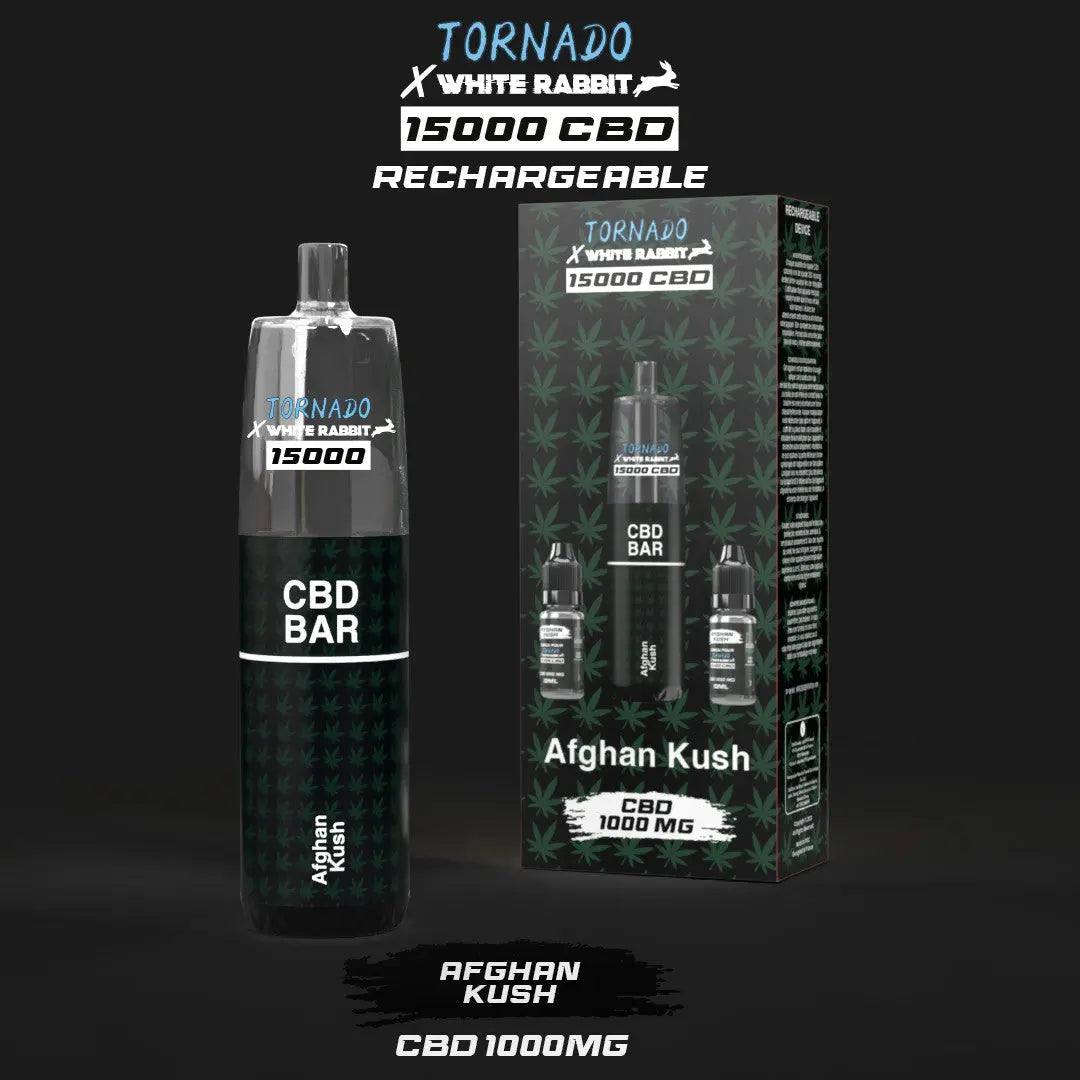 Puff CBD Tornado x White Rabbit 15000 – Afghan Kush