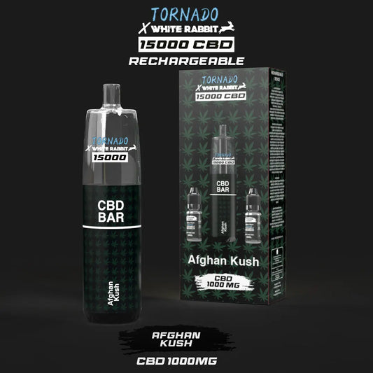 Puff CBD Tornado x White Rabbit 15000 – Afghan Kush