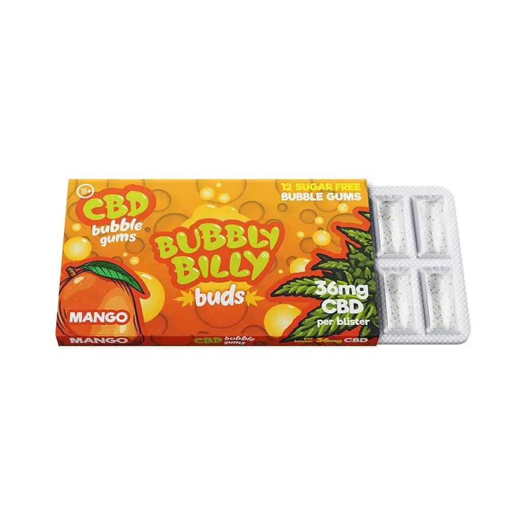 CBD Chewing-Gum Mangue Intense – 36mg Bubbly Billy - Calm&Co