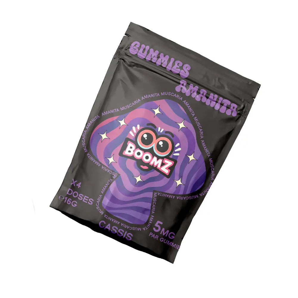 Champignon Boomz - Gummies 5 mg Muscimol (x4) Cassis R-Labs