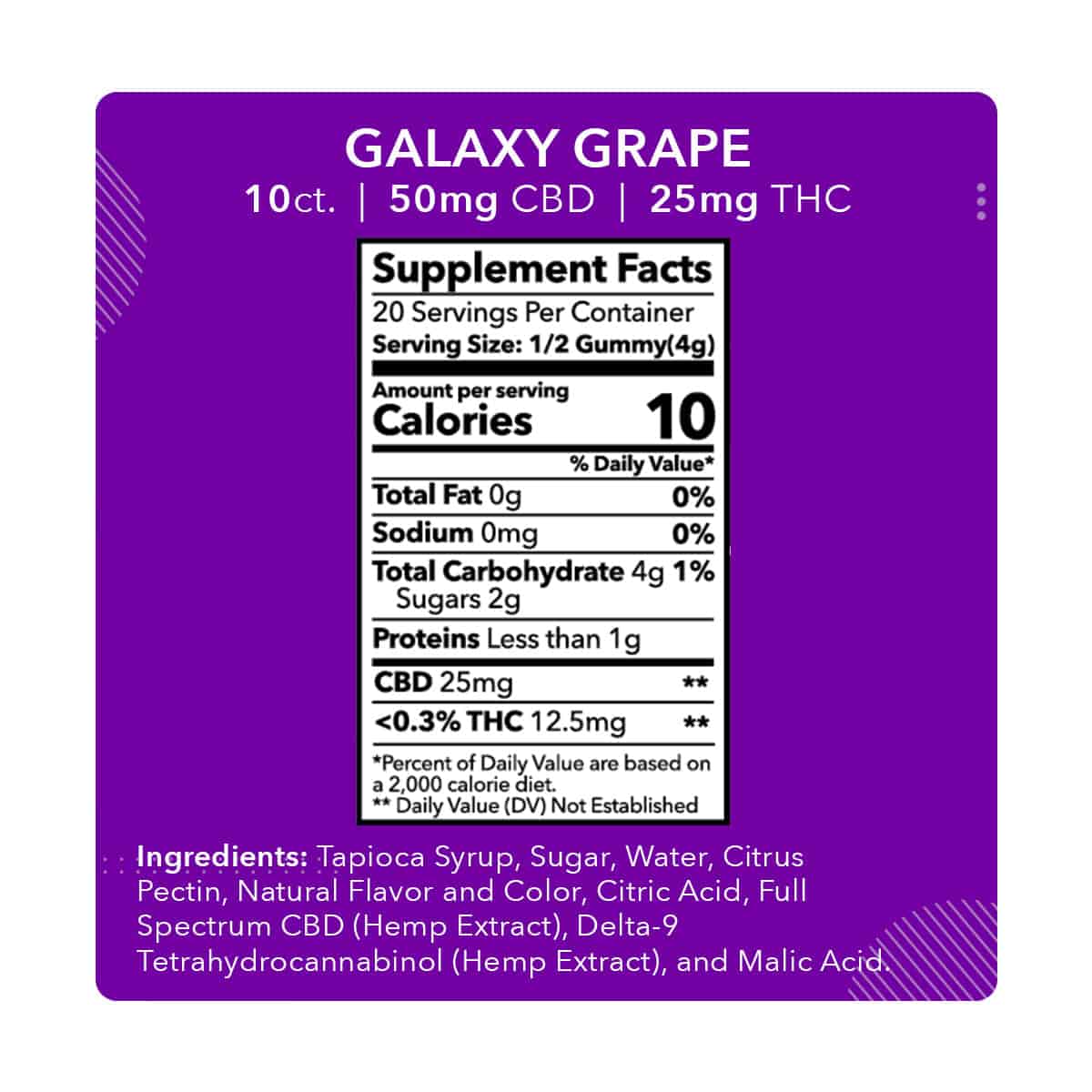 Gummies CBD & THC Galaxy Grape R-Labs