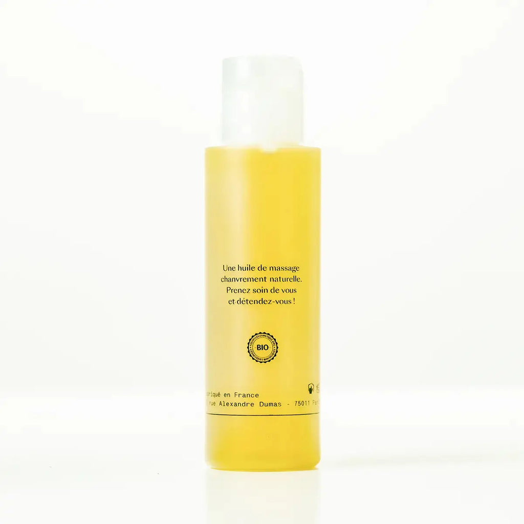 Huile de massage au CBD – Calm&Co x hemēka