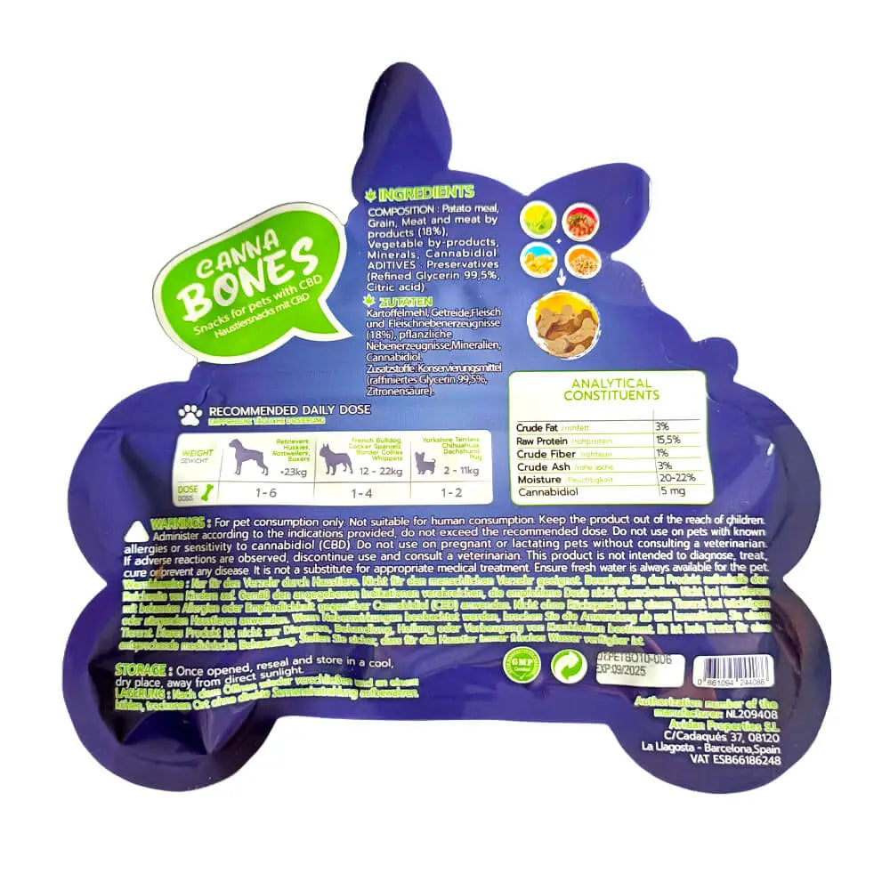 Friandises CBD pour Animaux Cannabones – Sachet de 10 pièces R-Labs